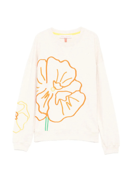  Mira Mikati Floral-embroidered Sweatshirt - Neutrals 