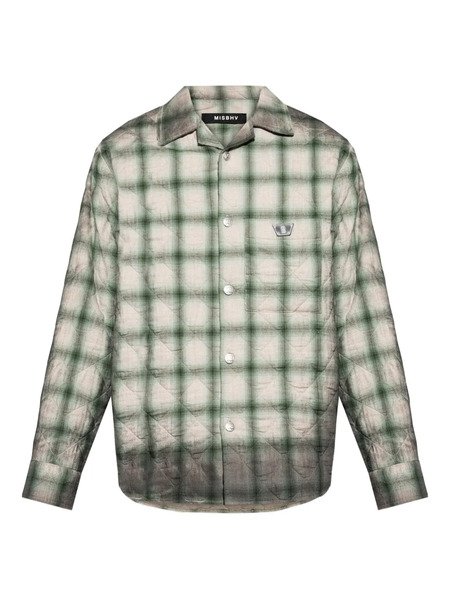  Misbhv Checked Quilted Overshirt - Neutrals 