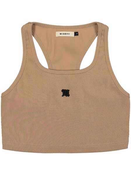  Misbhv Cropped M-patch Tank Top - Neutrals 