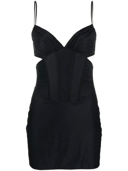 Misbhv Cut-out Spaghetti-strap Minidress - Black 