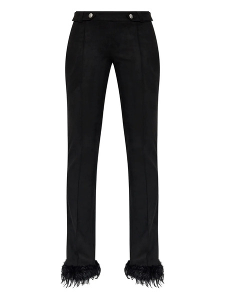  Misbhv Feather-trim Trousers - Black 