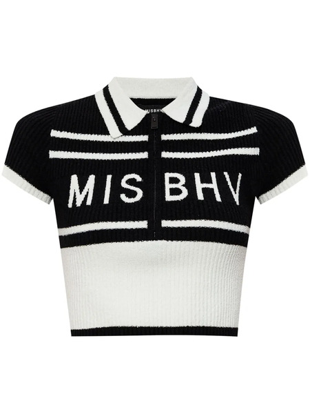  Misbhv Fluffy Cannes Polo Top - Black 