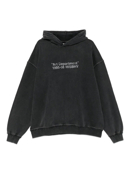 Misbhv Frayed-hem Hoodie - Grey 