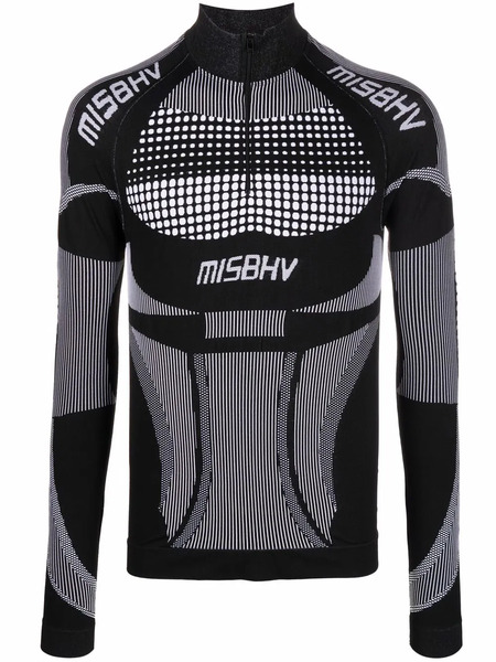  Misbhv High-collar Fitted Top - Black 