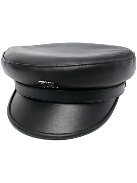  Misbhv Logo-plaque Leather Gavroche Hat - Black 