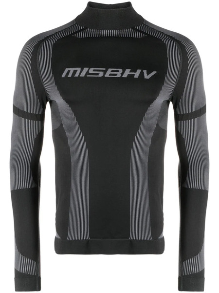  Misbhv Logo-print Compression Top - Black 