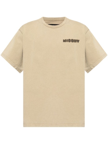  Misbhv Logo-print Cotton T-shirt - Neutrals 