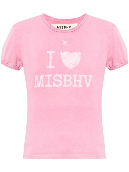  Misbhv Logo Print T-shirt - Pink 
