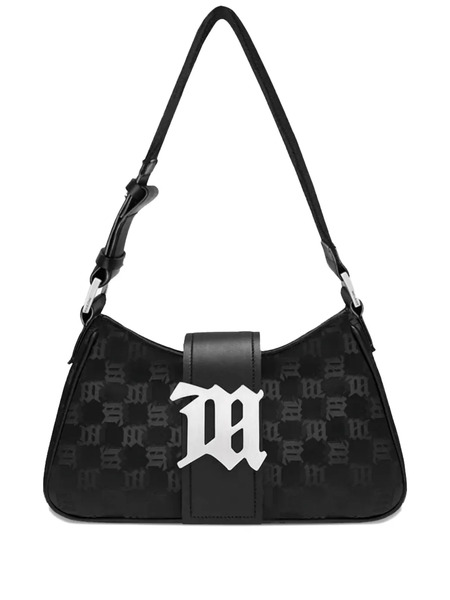  Misbhv Medium Monogram-detail Shoulder Bag - Black 