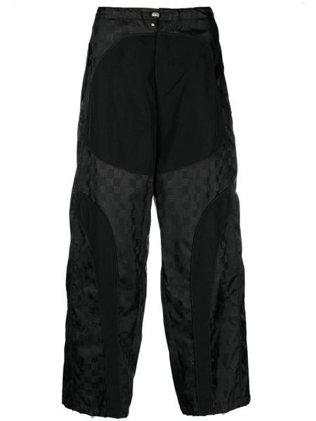  Misbhv Monogram-jacquard Wide-leg Trousers - Black 