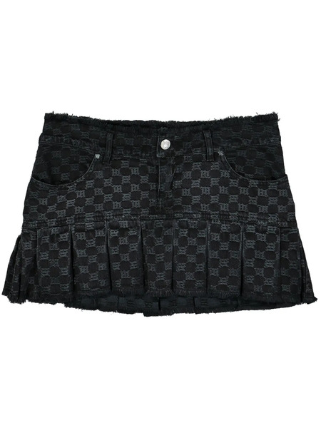  Misbhv Monogram Pleated Skirt - Black 