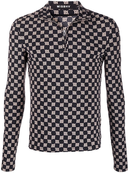  Misbhv Monogram Zip-up Jersey - Black 
