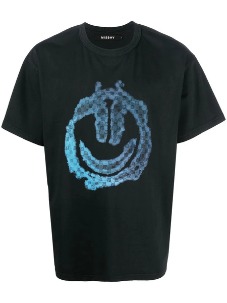  Misbhv Monongram Smiley-print T-shirt - Black 
