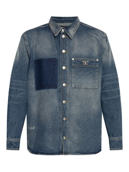  Misbhv Patched Denim Shirt - Blue 