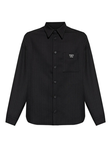  Misbhv Pinstriped Overshirt - Black 
