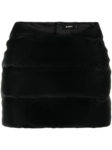  Misbhv Puffer Trinity Latex Padded Miniskirt - Black 