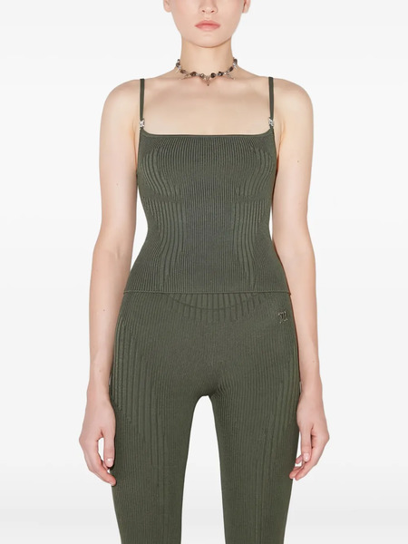  Misbhv Ribbed-knit Tank Top - Green 