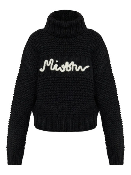  Misbhv Roll-neck Logo-detail Sweater - Black 