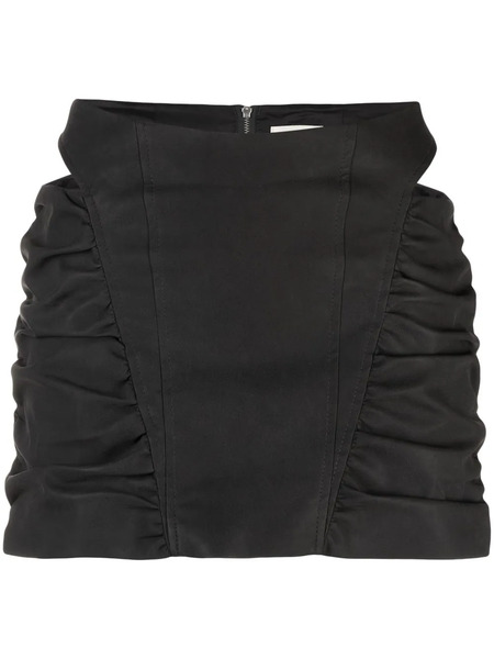  Misbhv Ruched Cut-out Mini Skirt - Black 