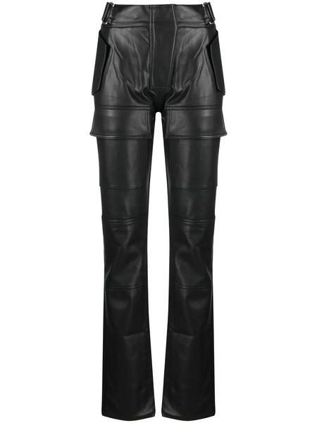  Misbhv Straight Leg Faux-leather Trousers - Black 