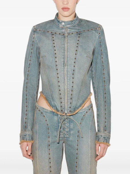  Misbhv Sunset Stud-embellished Denim Jacket - Blue 