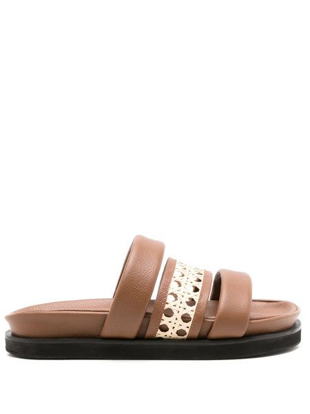  Misci Carriola Leather Sandals - Black 