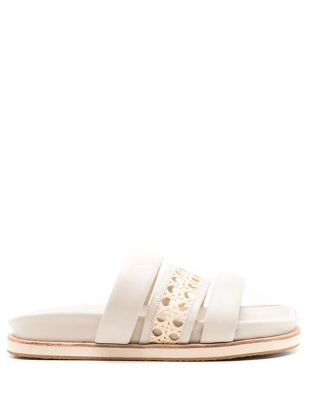  Misci Carriola Leather Sandals - White 