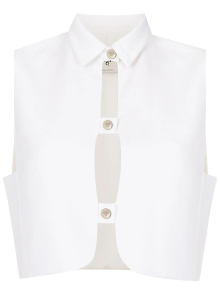  Misci Helena Cropped Vest - White 