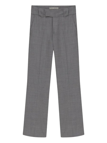  Misci Wide-waistband Wool Trousers - Grey 