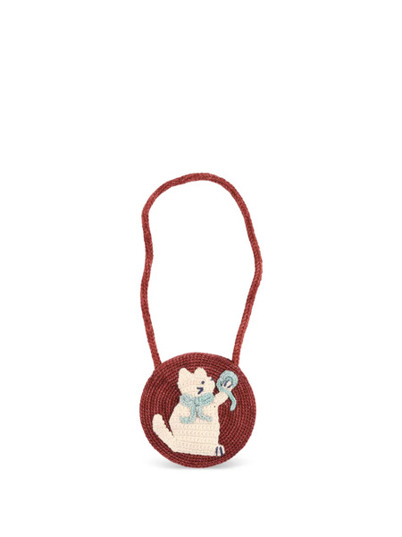  Misha & Puff Cat-motif Circle Bag - Brown 