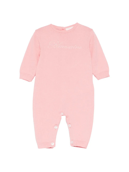  Miss Blumarine Logo-embroidery Romper - Pink 
