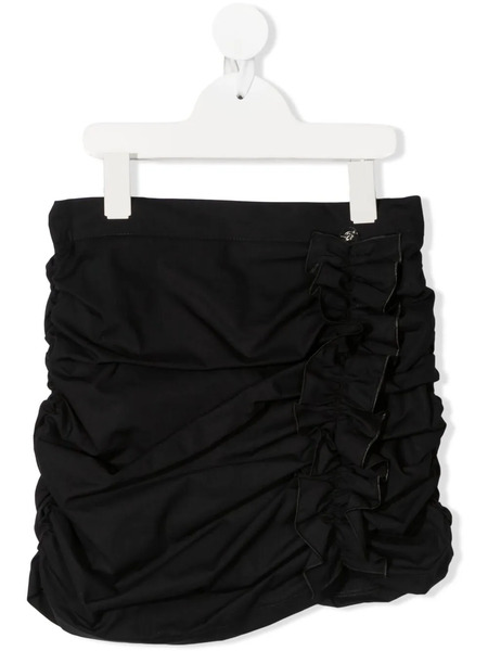  Miss Blumarine Ruched Mini Skirt - Black 