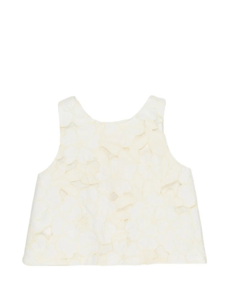  Miss Grant Kids Bow-embellished Top - White 