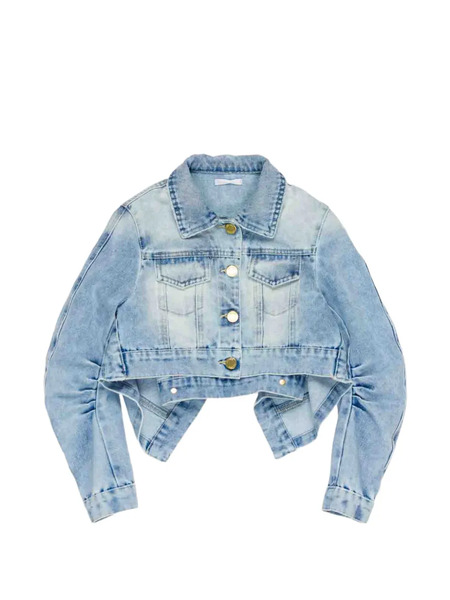  Miss Grant Kids Button Denim Jacket - Blue 