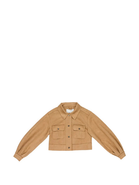  Miss Grant Kids Buttoned Pocket Jacket - Neutrals 