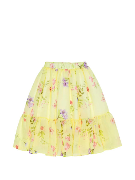  Miss Grant Kids Floral Skirt - Yellow 