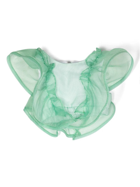  Miss Grant Kids Mini-check Cropped Blouse - Green 