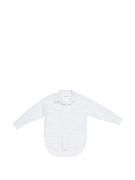  Miss Grant Kids Polka-dot Button Shirt - White 