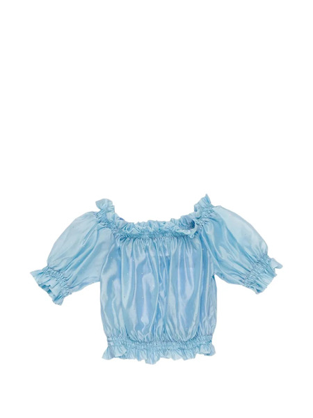  Miss Grant Kids Ruffled Top - Blue 