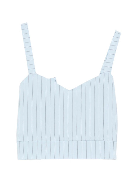  Miss Grant Kids Striped Bow Top - Blue 