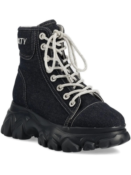 Miss Sixty Denim Lace-up High-top Sneakers - Black 