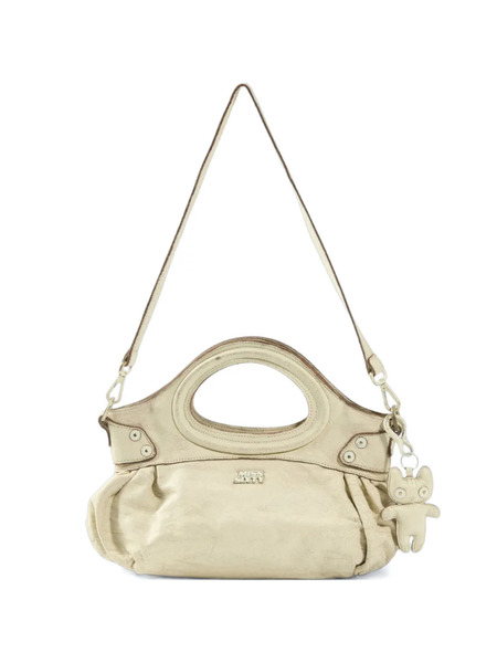  Miss Sixty Distressed Leather Tote Bag - Neutrals 