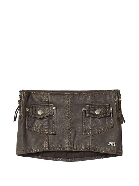  Miss Sixty Patch Pocket Mini Skirt - Black 
