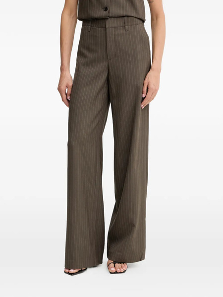  Miss Sixty Pinstripe Button Trousers - Brown 