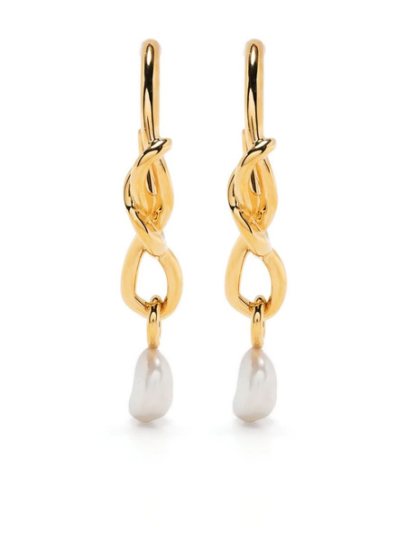  Missoma Pearl Drop Earrings - Gold 