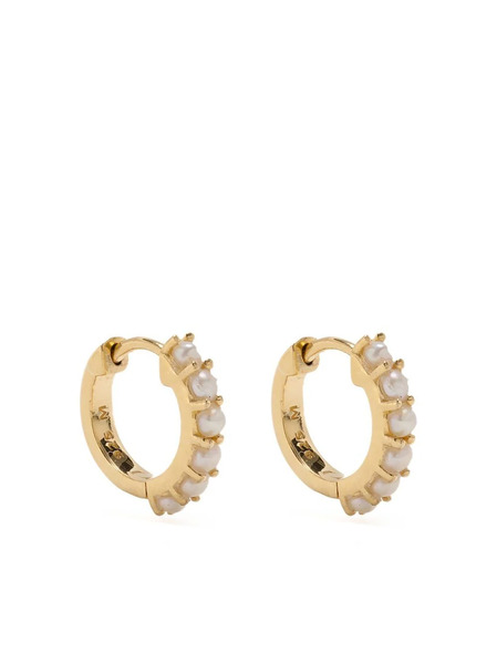  Missoma Pearl Huggie Hoops - Gold 