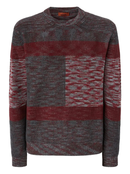  Missoni Block-pattern Ribbed Sweater - Grey 