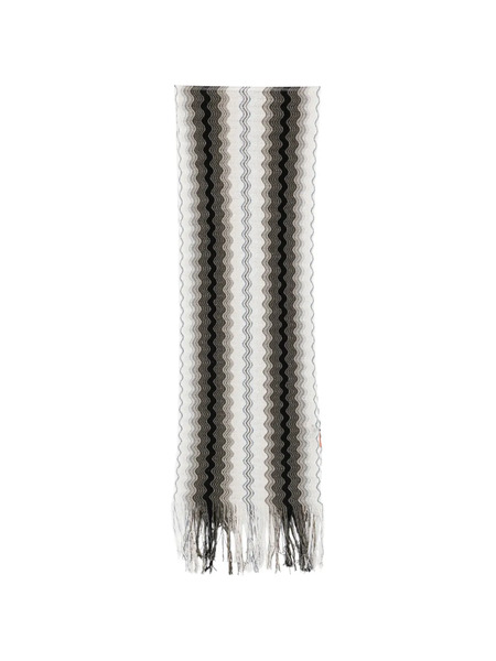  Missoni Chevron Fringed Scarf - Neutrals 