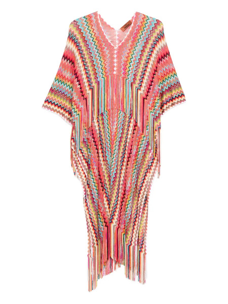  Missoni Chevron-knit Poncho - Orange 