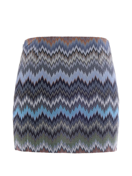  Missoni Chevron Mini Skirt - Blue 